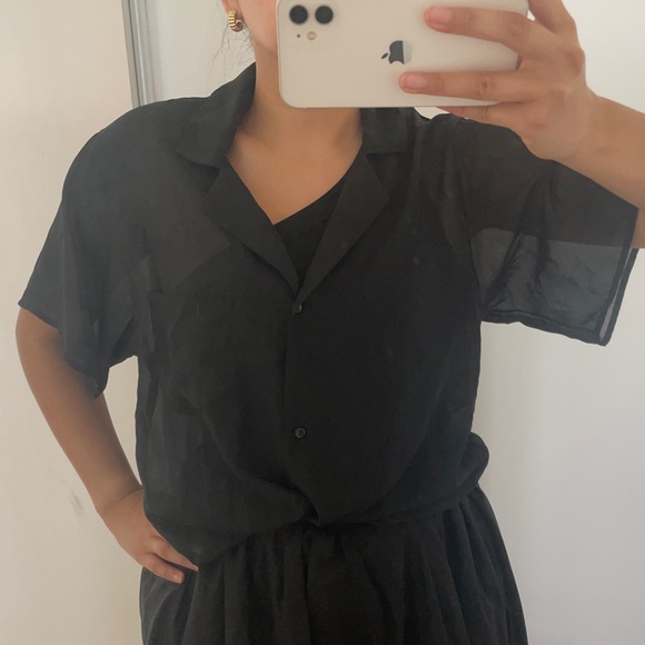 American Apparel Chiffon Blouse - Picture 3 of 4